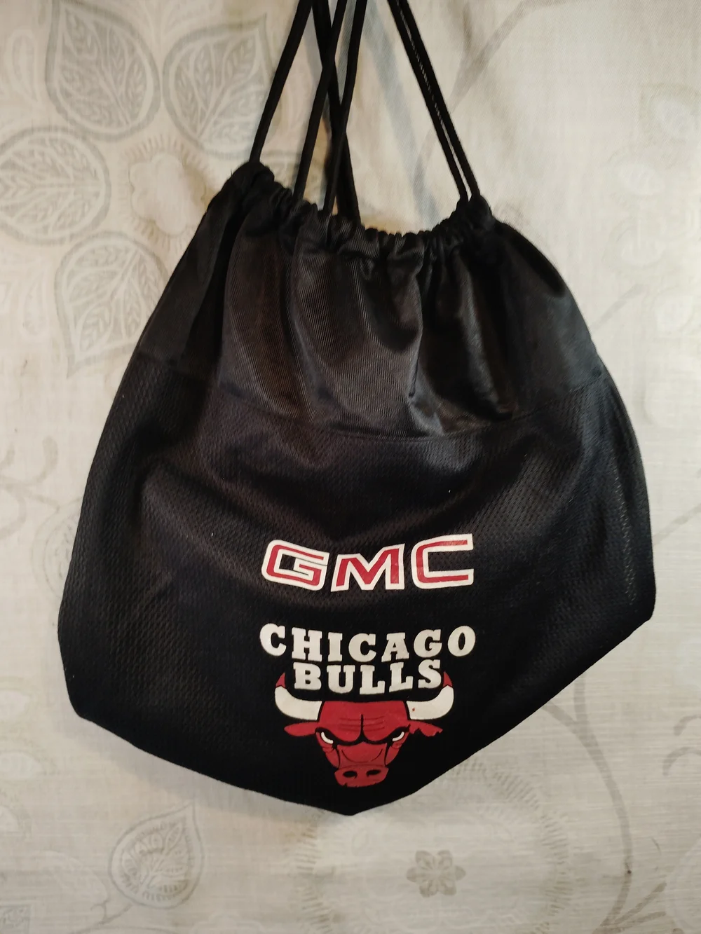 GMC Chicago Bulls Black Drawstring Backpack